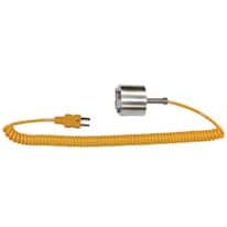 Digi-Sense Type-K Dropping / Magnetic Probe 1.5" L Mini-Connector, Exposed 5ft Coil Cord