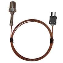 Digi-Sense Type-J Pipe Plug Probe SS 1 / 4" NPT (M) Mini-Connector, Flush Grounded 5ft Cable