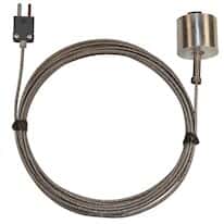 Digi-Sense Type-J Dropping / Magnetic Probe 1.5" L Mini-Connector, Exposed 10ft SS Braid Cable