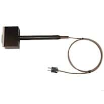 Digi-Sense Type-J PTFE Moving Surface Probe; 2.4" L Mini-Connector, Exposed 3ft SS Braid Cable