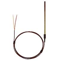 Digi-Sense Type K Economic Hollow Thermocouple Probe 12" L, 36" E x t 24 Awg .125 Dia, Grounded Junction 