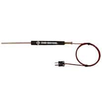 Digi-Sense Type J Economic Handle Thermocouple Probe with Mini-Connector, 6" L, 36" E x t FEP .188 Dia, Ung