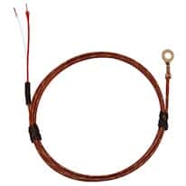Digi-Sense Type J Economic Bolt On Thermocouple Probe #8 Screw 36" Fiberglass Ext. Grounded Junction 