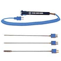 Digi-Sense Type T Detach Handle/Lock Probe Kit , 8" L, with Mini-Connector, .125 Dia, 5ft Coil