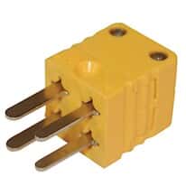Digi-Sense Dual Thermocouple Connector, Mini, Male, Type-K; 1/ea