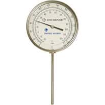 Digi-Sense Dampen Back-Con Bimetal Thermometer 5" Dial 4" L Range 0-250F (-20-120C)