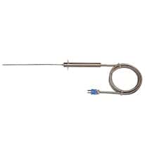 Digi-Sense Type-T, All SS Probe, Mini-Connector, 8" L, .125 Dia, Grounded