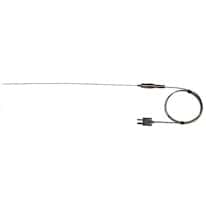 Digi-Sense Type-J, High-Temperature Wire Probe, 12" Length, 0.020" Diameter, Exposed Mini-Connector, 3 ft 24-Gauge Cable