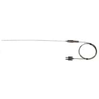 Digi-Sense Type-J, High-Temperature Wire Probe, 25" Length, 0.063" Diameter, Mini-Connector, Grounded , 3 ft 24-Gauge Cable