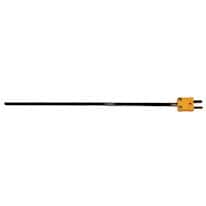 Digi-Sense Type-K Ind Detachable PFA-Ctd Probe, Mini-Connector, 8" L, .145 Dia, Grounded 