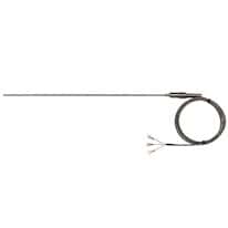 Digi-Sense RTD Probe, 9" L, Spd Lugs, .125" Dia, 4ft SS Braid Cable