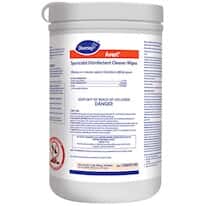 Diversey Avert® Sporicidal Disinfectant 6" x 7" Wipes; Case of 12 canisters, 160 wipes each