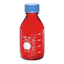 DWK Life Sciences (Kimble) 14399-500 Media Bottle, Amber, Graduated, 500 mL, 1/ea