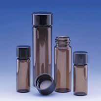 DWK Life Sciences (Wheaton) 224734 E-C Sample Vials, Amber Glass with Rubber-Lined Cap, 8 mL; 200/Cs