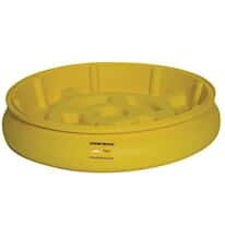 Eagle 1615 Single-Drum HDPE Spill Tray w/Grating, 31" Diameter, 10 gal