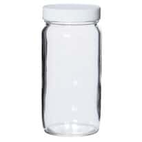 Environmental Express Glass, 1000 mL (32 oz), 70 mm, White Cap, Wide-Mouth, Clear; 12/CS