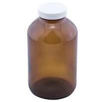 Environmental Express Wide-Mouth Amber Glass Bottle, 53 mm, NR, 1000 mL, 12/CS