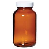 Environmental Express Wide-Mouth Amber Glass Bottle, 53mm, 2.5mL 1:1 HCl, 500mL 12/CS
