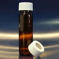 Environmental Express Amber VOA Vials, 40 mL, Open-Top Septa Caps; 72/Cs