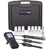 Environmental Express PCD380 Waterproof 3-Channel pH, ORP, Conductivity, TDS, Resistivity, Salinity, and DO Smart Handheld Meter Kit