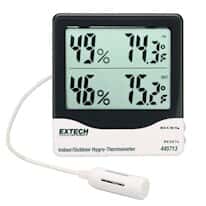 Extech Big Digit Thermohygrometer with Remote Temperature Probe