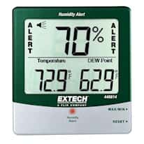 Extech Big Digit Thermohygrometer with Dew Point and Alarm