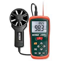 Extech AN200 EasyView CFM/CMM Vane Thermoanemometer with IR Thermometer,