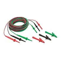Fluke TL1550B Test Leads with Alligator Clips (Red, Black, and Green)