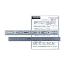 Fowler 52-413-006 NIST-Certificate Ruler, 6" L Rigid Steel, 4R Intervals