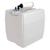 Foxx Life Sciences Waste System, UN/DOT, 70 mm Cap, 6 x 1/16" OD Tubing, 1 x 1/4" to 3/8" Hose Barb; 13.5 L