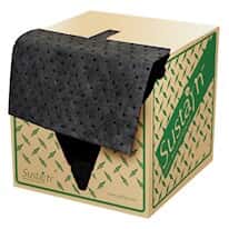 Fytertech Spilfyter Recycled Universal Black Heavyweight Perforated Spill Pad, 16" x 18", 100/Case