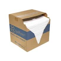 Fytertech Spilfyter Premium Oil-Only White Spill Pad, Heavy-Weight, 16" x 18", 100/Case