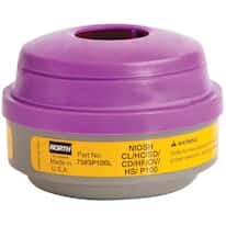 Honeywell 7583P100L North Cartridge for Full-Face and Half-Mask Respirators, P100 filter