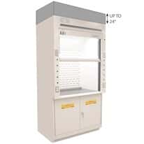 ICI Quick Ship Adjustable Height Fume Hood Ceiling Enclosure, 60" Wide