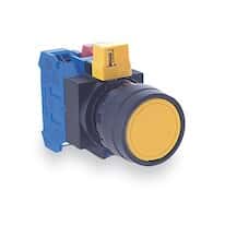 Idec HW1B-M1F10-G Nonilluminated Push-button Switch, round, green