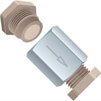 Idex Inline Solvent Filter End Fitting, Black PEEK, 0.5 µm, 1/16" OD, 10-32 Coned; 10/PK
