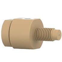 Idex Nonmetallic Inline Check Valve, Inlet, 1 psi, 0.02" ID, 1/4-28 (F) to 1/4-28 (M) Flat Bottom; 1/EA