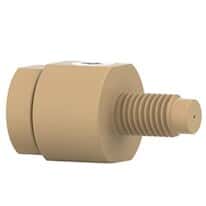 Idex Nonmetallic Inline Check Valve, Inlet, 1 psi, 0.04" ID, 1/4-28 (F) to 1/4-28 (M) Flat Bottom; 1/EA