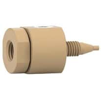 Idex Nonmetallic Inline Check Valve, Inlet, 1 psi, 0.02" ID, 1/4-28 (F) Flat Bottom to 10-32 (M) Coned; 1/EA