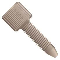 Idex Fingertight One-Piece, Long Thread, Natural PEEK, 1/16" OD Tubing, 10-32 Coned; 10/PK