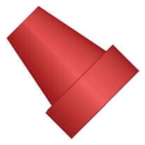 Idex Flangeless Ferrule, Red ETFE, 1/16" OD Tubing, 1/4-28 Flat-Bottom; 1/EA