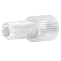 Idex Super Flangeless™ Nut, Standard Knurl, Natural PFA, 1/32" or 1/16" OD Tubing, 1/4-28 Flat Bottom; 1/EA