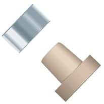 Idex Super Flangeless™ Ferrule, 2500 psi Natural PEEK/SS Ring, 1/16" OD Tubing, 1/4-28 or M6 Flat Bottom; 10/PK