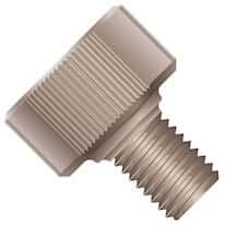 Idex Super Flangeless™ Nut, Double Wing, Natural PEEK, 1/32" or 1/16" OD Tubing, 1/4-28 Flat Bottom; 1/EA