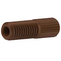 Idex Flangeless Male Nut, Headless, Natural PPS, 1/16" OD Tubing, 1/4-28 Flat-Bottom; 1/EA