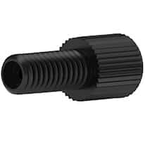P-nuts Idex Super Flangeless™ Nut, Standard Knurl, Black POM, 1/8