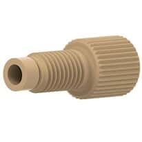 Idex Super Flangeless™ Fitting, One Piece, Natural PEEK, 1/8" OD Tubing, 1/4-28 Flat Bottom; 1/EA