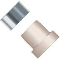 Idex Super Flangeless™ Ferrule, Natural PEEK/SS Ring, 1/8" OD Tubing, 1/4-28 Flat Bottom; 10/PK