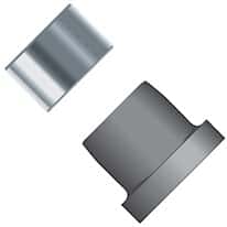 Idex Super Flangeless™ Ferrule, Black PEEK/SS Ring, 1/8" OD Tubing, 1/4-28 or M6 Flat Bottom; 1/EA