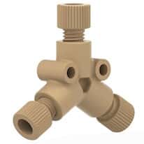 Idex Low-Pressure Y Connector Assembly, Natural PEEK, 0.020